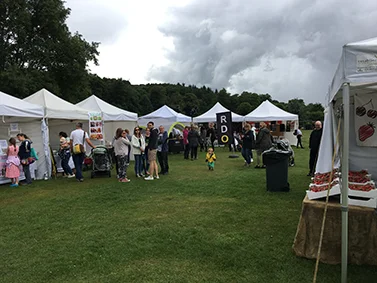 Festival structures at Eat Food Festival