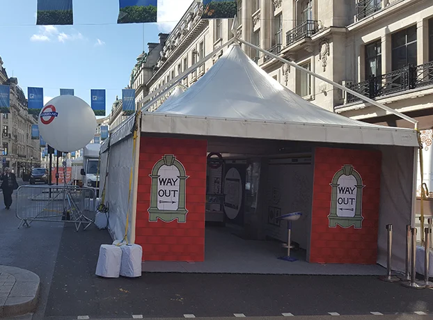 Pagoda marquee used for festival hospitality
