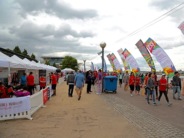 Temporary marquees at Dragon Boat Festival