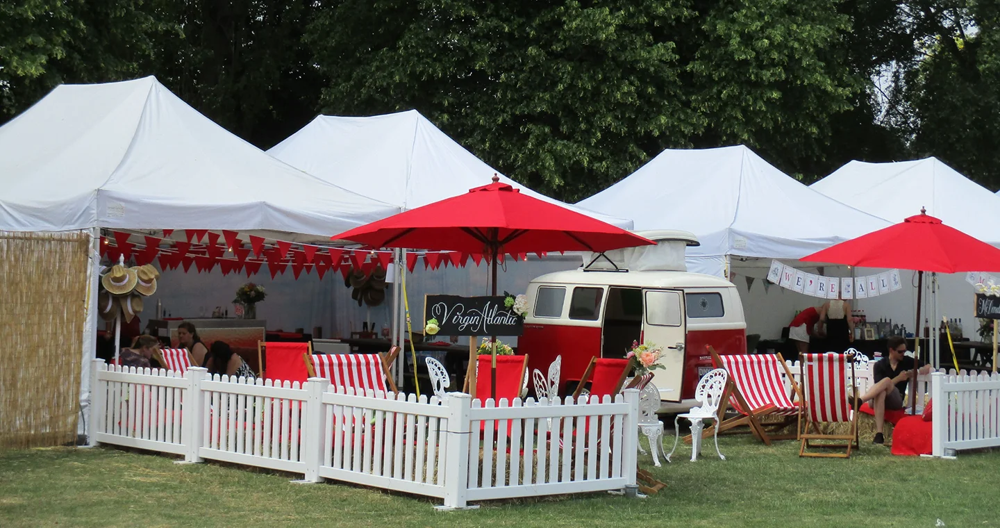 VIP hospitality marquee at a festival