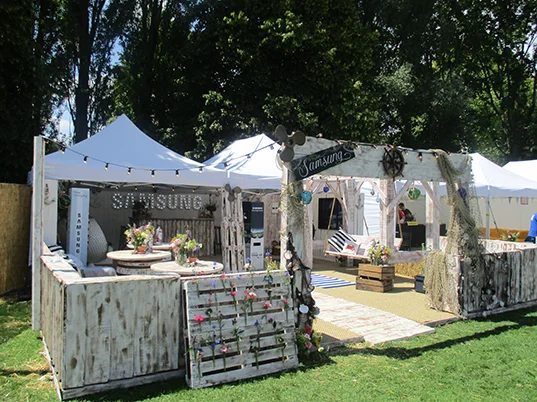 VIP hospitality area positioned within a festival site